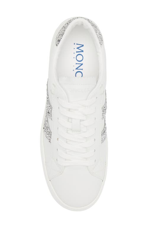 Moncler Monaco Bicolor Low-top Sneakers In White/silver