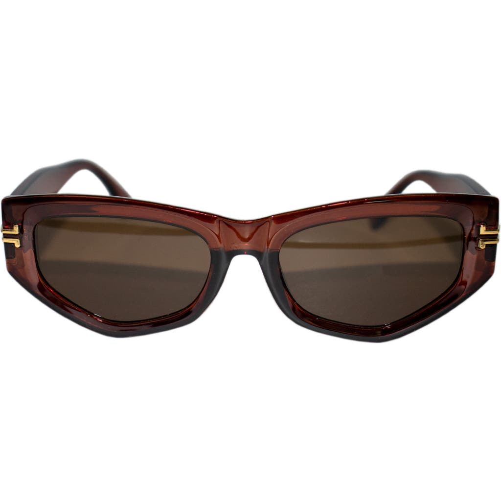 Fifth & Ninth Wren 52mm Polarized Geometric Sunglasses In Brown