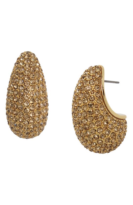 Kurt Geiger Pavé Crystal Teardrop Earrings In Gold