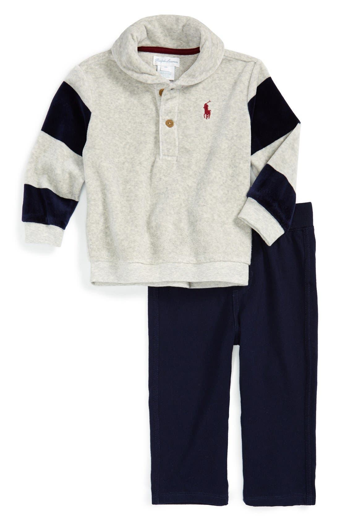 mens polo velour tracksuit