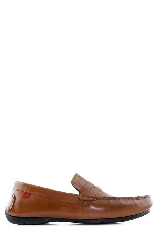 Marc Joseph New York Greenwich Perforated Driver In Whiskey Napa Perforated