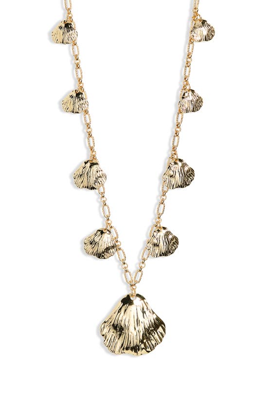 Nordstrom Texture Petal Necklace In Gold
