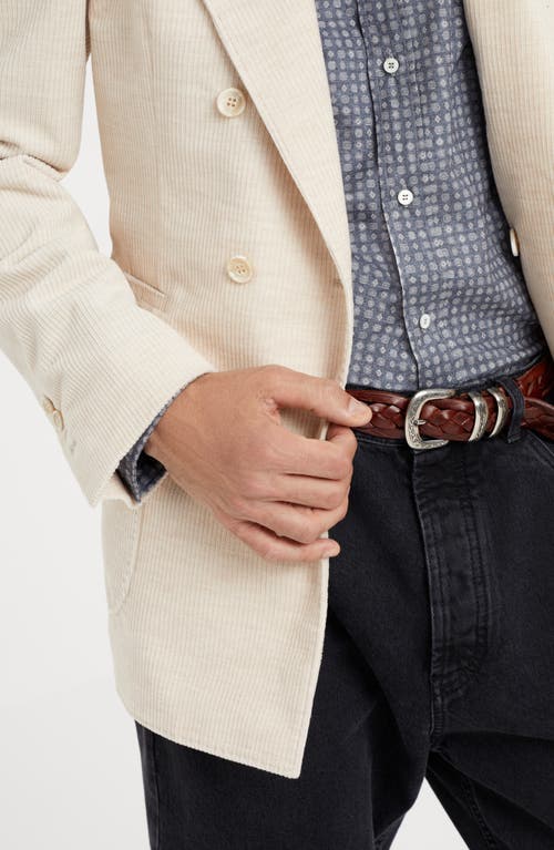 Shop Brunello Cucinelli Belt With Detailed Buckle In Brown