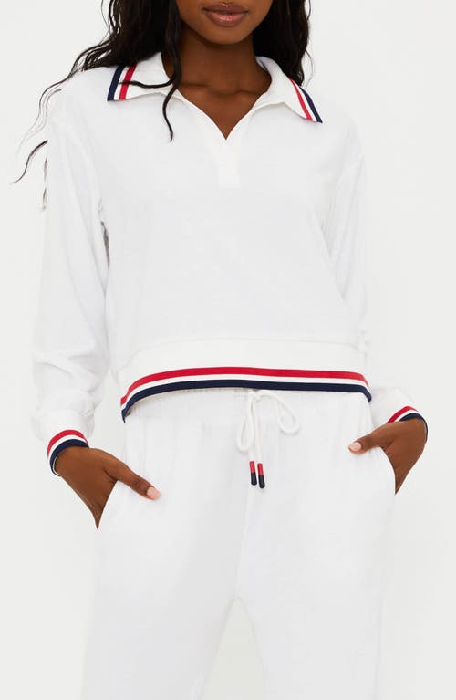 Beach Riot Martina Cover-Up Polo Sweater Americana at Nordstrom,
