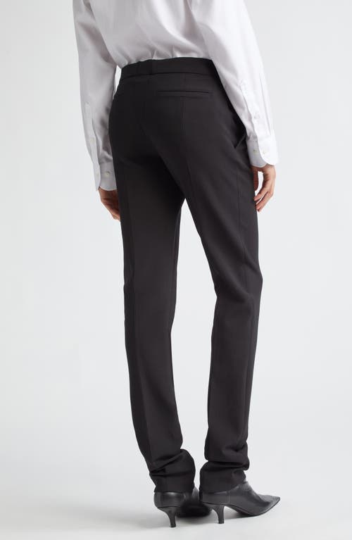 Shop Totême Toteme Slim Fit Wool Blend Cigarette Trousers In Black