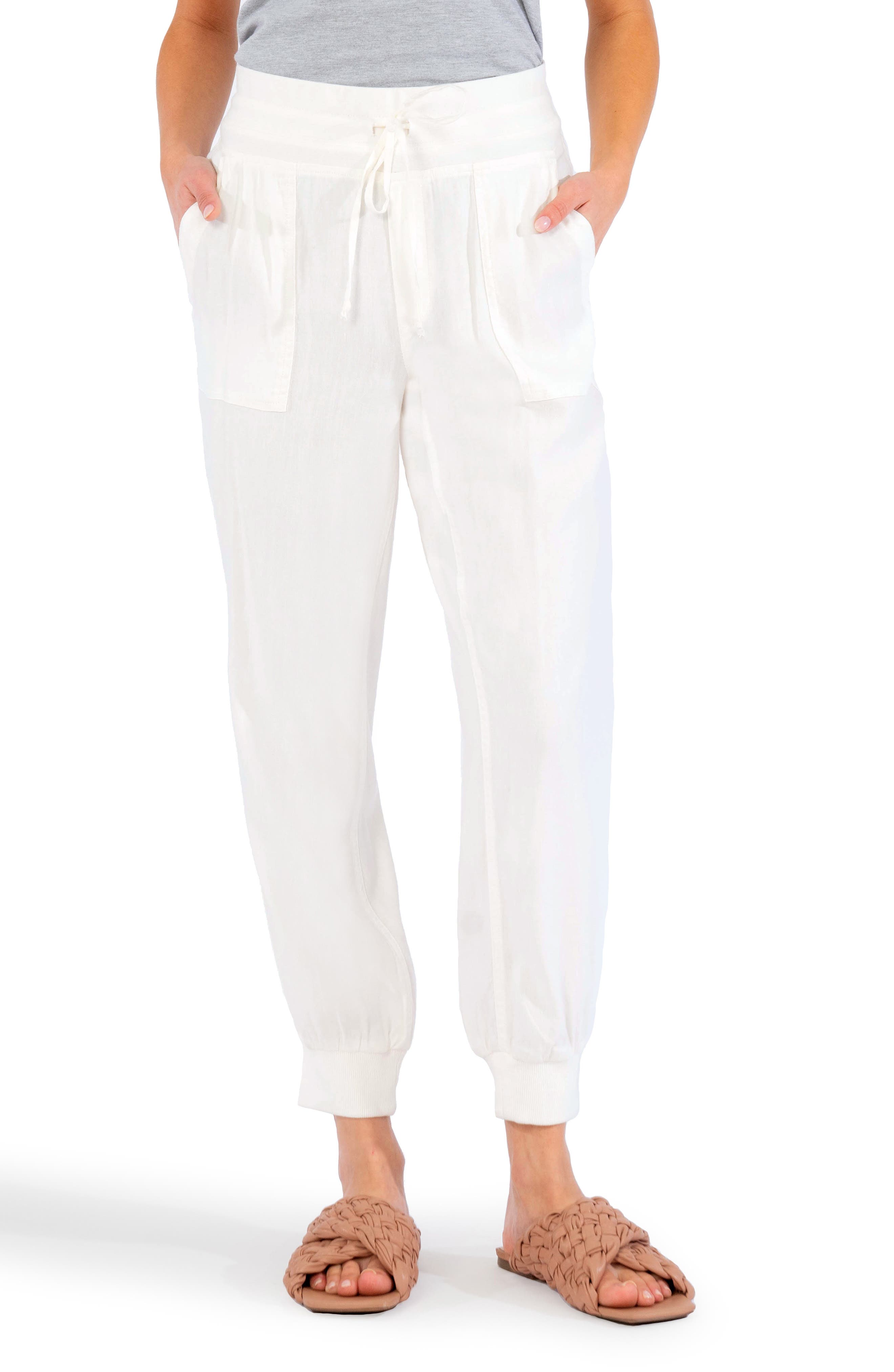 joggers for women white