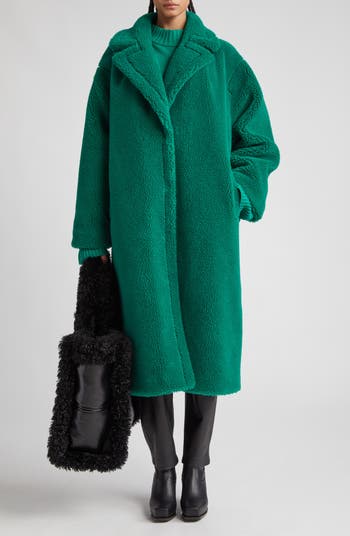 Zara green shearling clearance coat