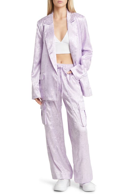 Floral Jacquard Blazer & Pants Set in Lavender
