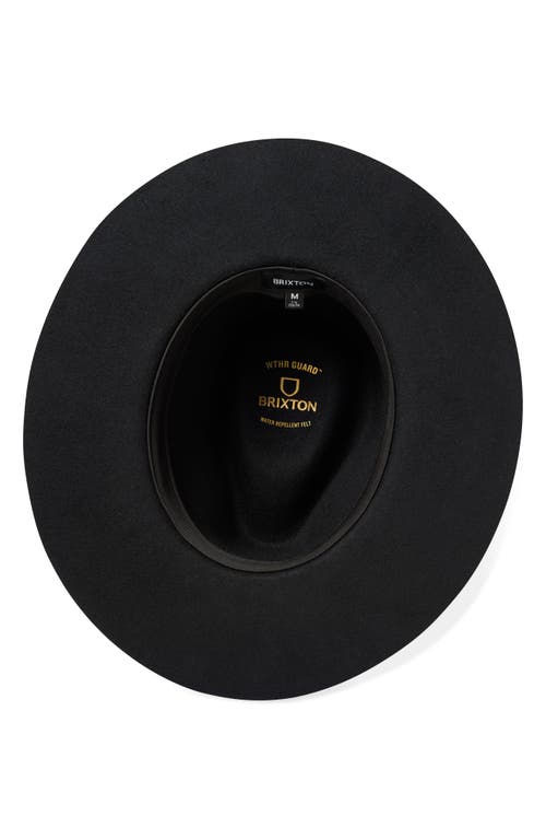 Shop Brixton Hawkins Wool Cowboy Hat In Black