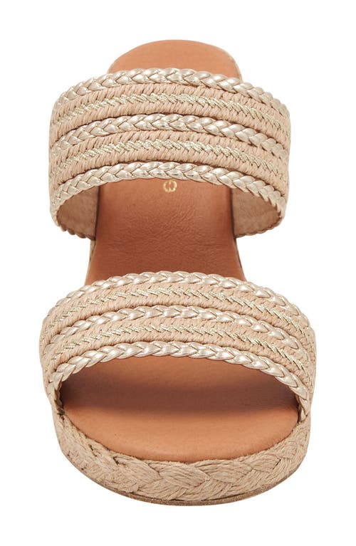 Shop Andre Assous André Assous Nolita Espadrille Wedge Sandal In Natural/platino Stripe