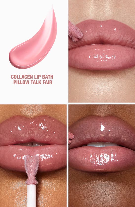 Shop Charlotte Tilbury Collagen Lip Bath Lip Gloss In Pillow Talk Fair