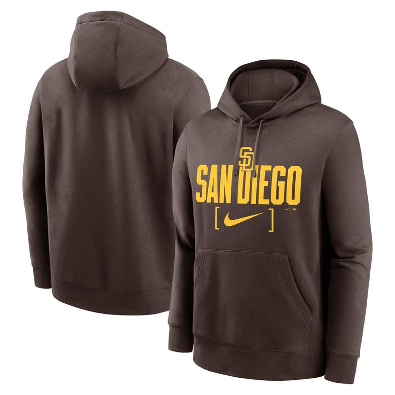 Shop Nike Brown San Diego Padres Club Slack Pullover Hoodie