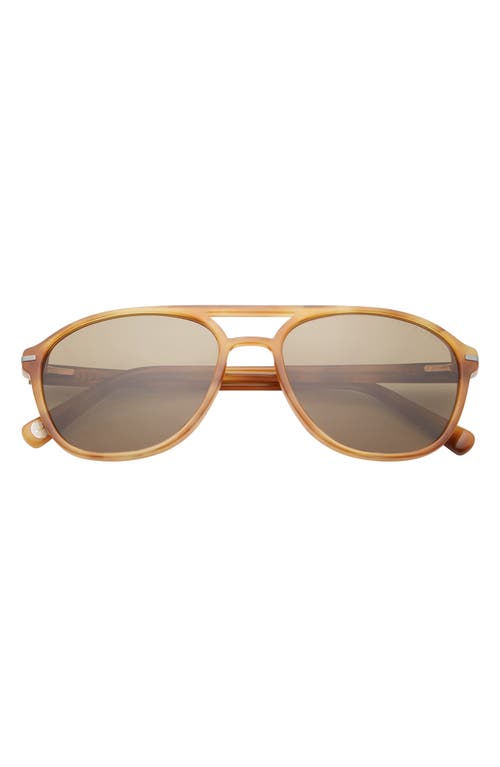 Ted Baker London 57mm Polarized Aviator Sunglasses In Honey