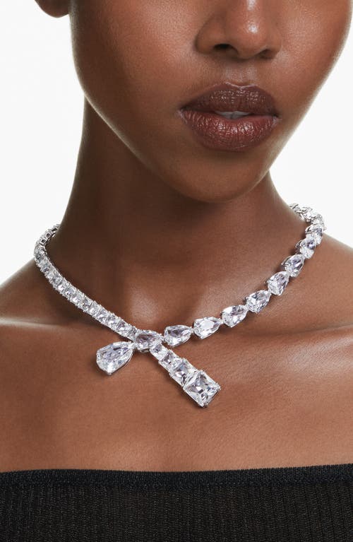 Shop Swarovski Matrix Collar Necklace In Silver/white