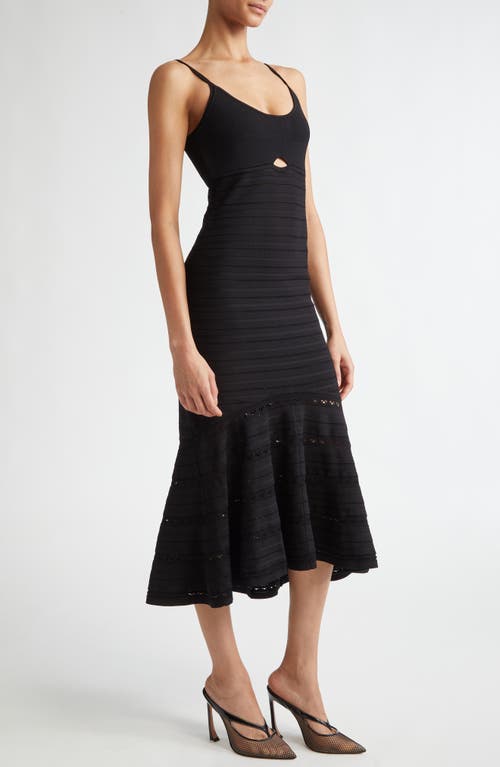 Shop Victoria Beckham Cutout Detail Camisole Midi Dress In Black