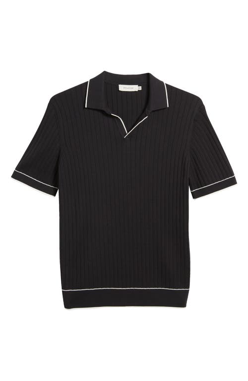 BUGATCHI BUGATCHI TIPPED JOHNNY COLLAR SHORT SLEEVE SWEATER 