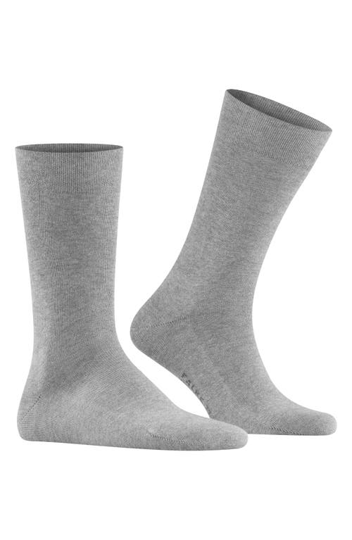 Falke Sensitive London Cotton Blend Socks in Light Grey Melange 