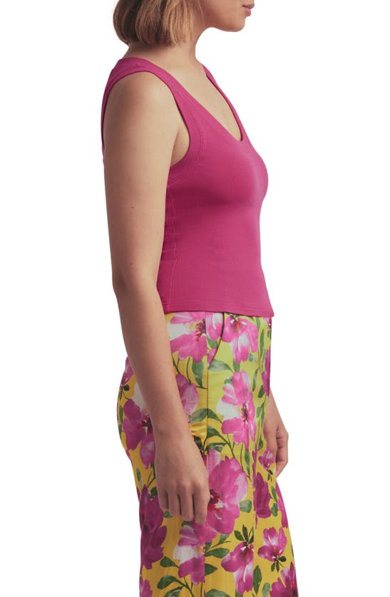 Shop Favorite Daughter The Rib Tank In Cerise