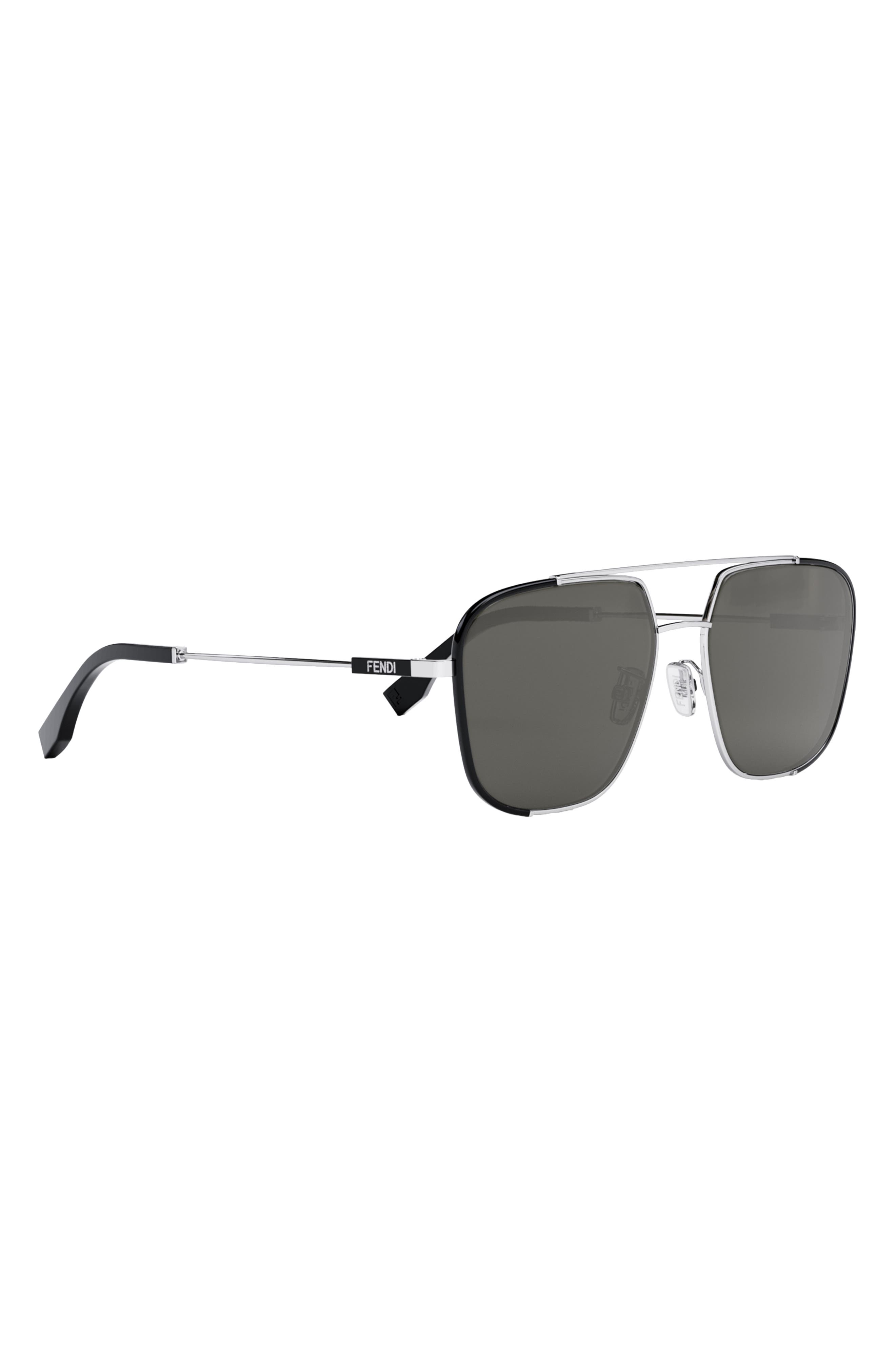 fendi 57mm square sunglasses