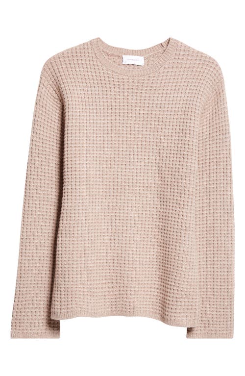 Shop John Elliott Waffle Knit Merino Wool Crewneck Sweater In Wheat