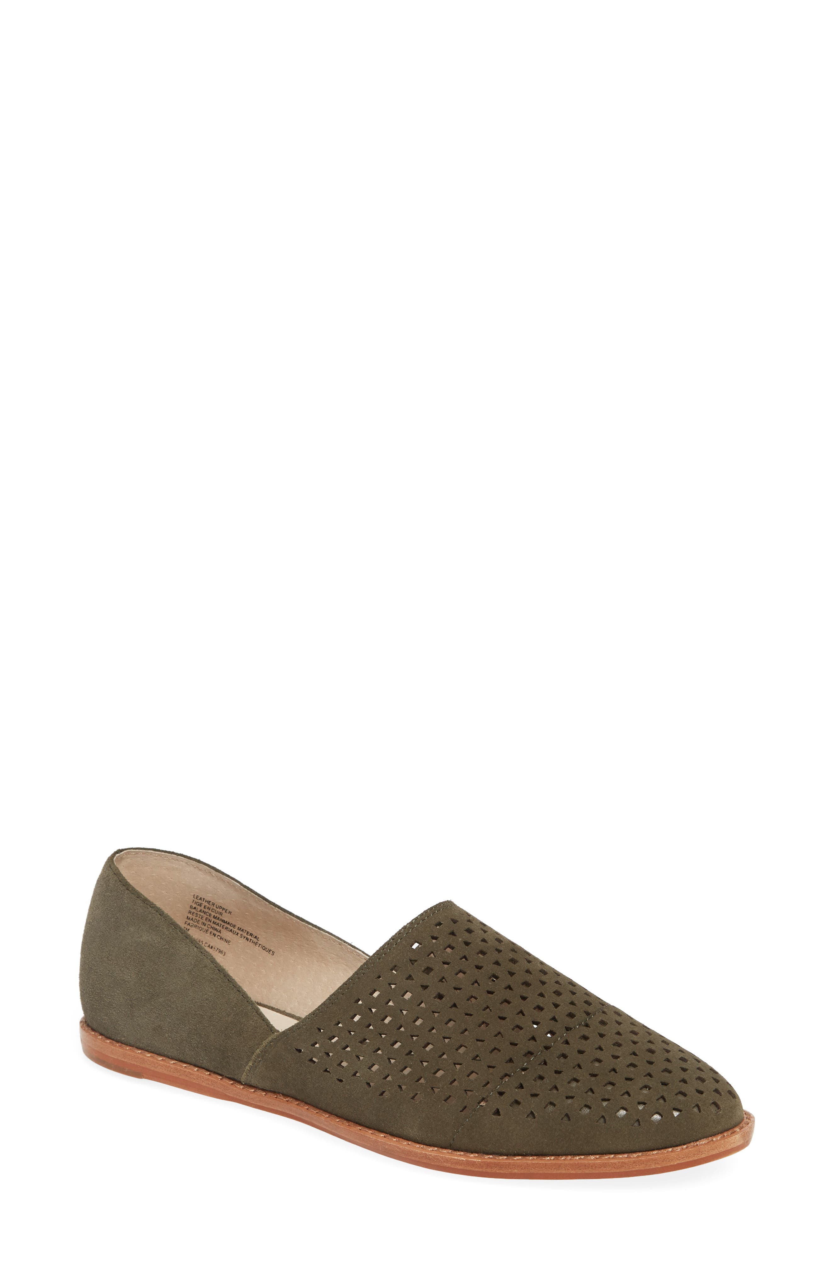 Caslon Adrian Perforated Flat, Green