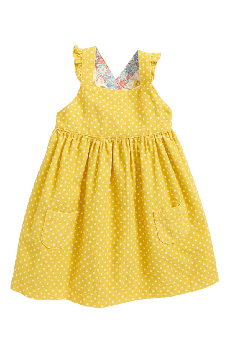 Mini Boden Ruffly Corduroy Pinafore Dress (Baby Girls & Toddler Girls ...