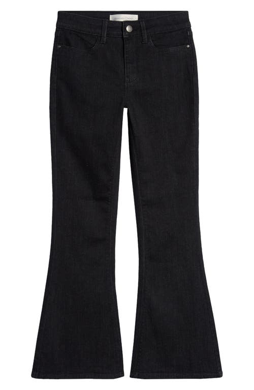 Shop Treasure & Bond Kids' Mid Rise Flare Jeans In Black Wash