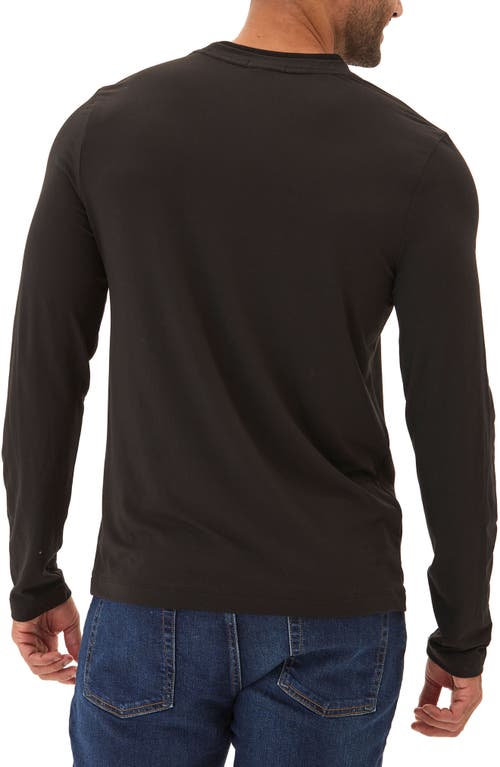 Shop Threads 4 Thought Parker Heather Luxe Long Sleeve T-shirt In Black