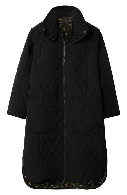 Shop Desigual Odense Quilted Coat In Black