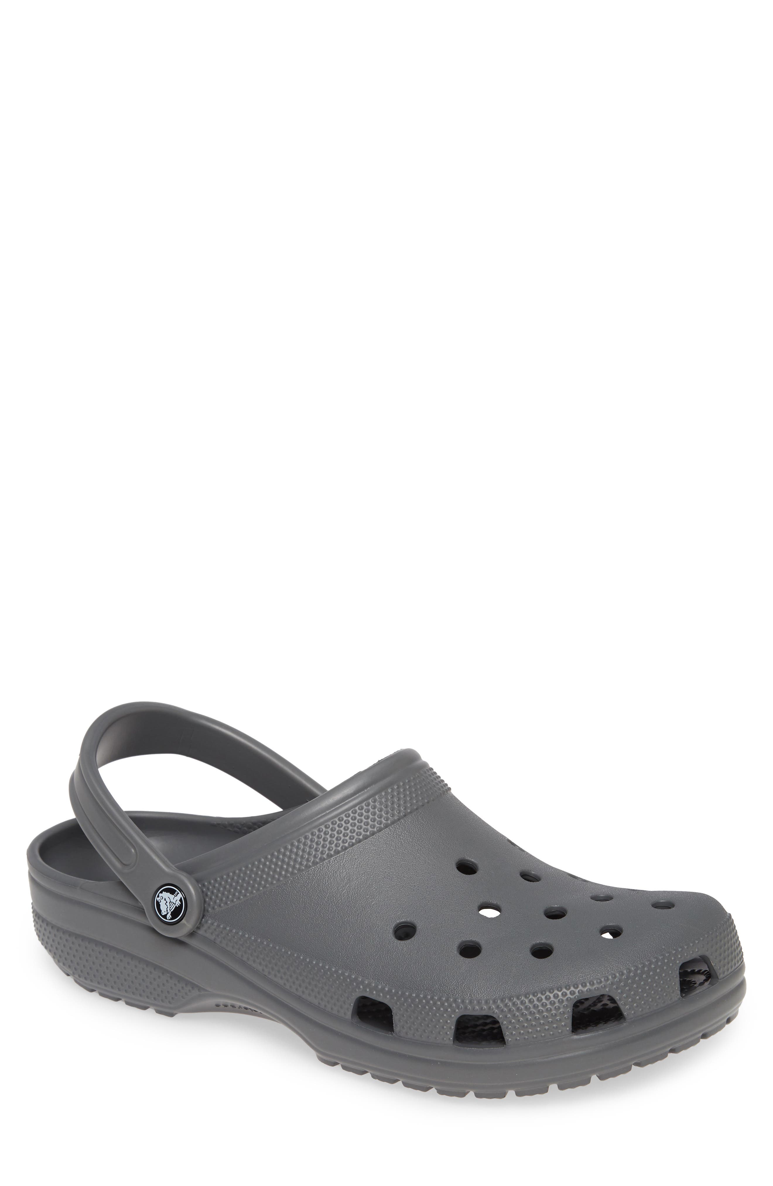 grey men crocs
