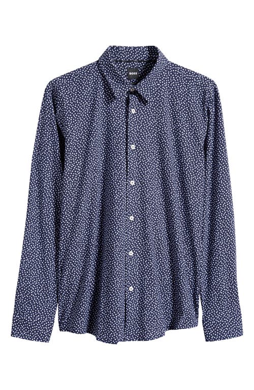 Hugo Boss Boss Roan Kent Button-up Shirt In Navy