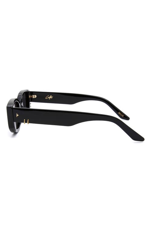 Dezi Cuffed 53mm Square Sunglasses In Black/gold Midnight Smoke