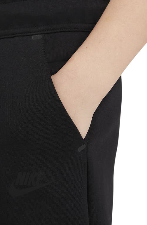 Shop Nike Sportswear Kids' Tech Fleece Sweat Shorts In Black/black