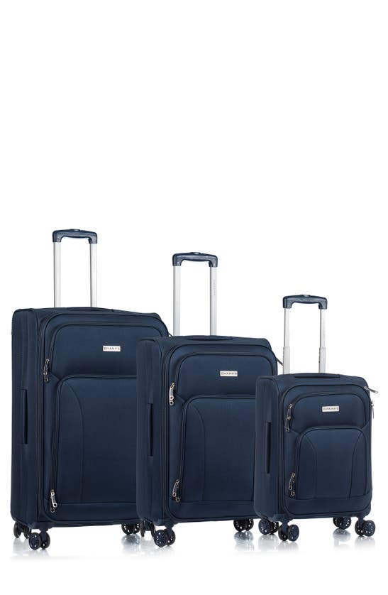Champs Travellers Collection Luggage 3-piece Set In Navy