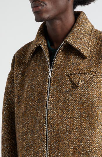 Wool & Alpaca Blend Tweed Blouson Jacket