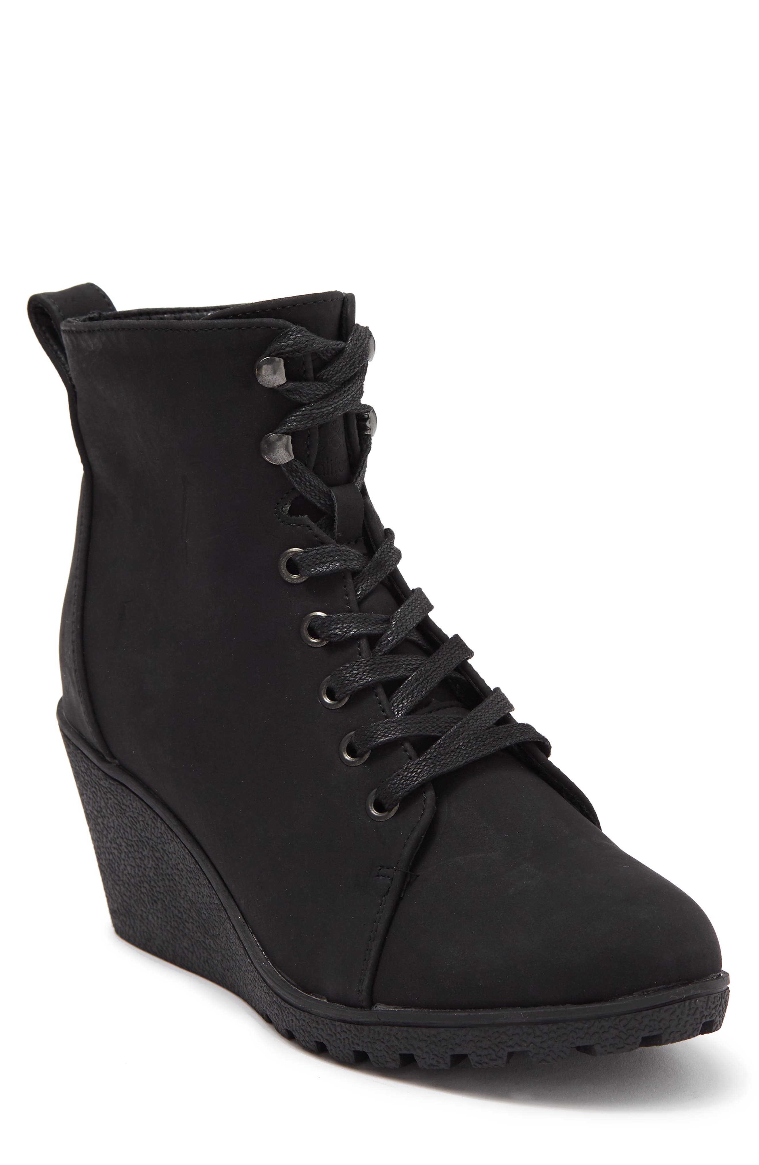 lug sole wedge boots