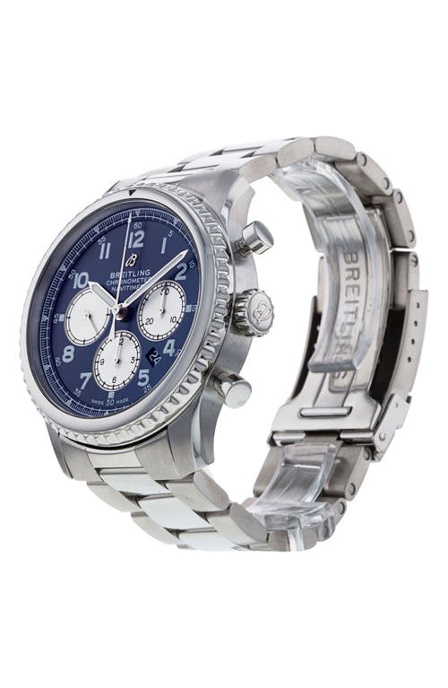 Shop Watchfinder & Co. Breitling  Navitimer 8 Chronograph Bracelet Watch, 43mm In Silver/blue