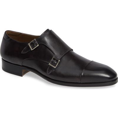 Magnanni Riva Double Monk Strap Shoe, Grey