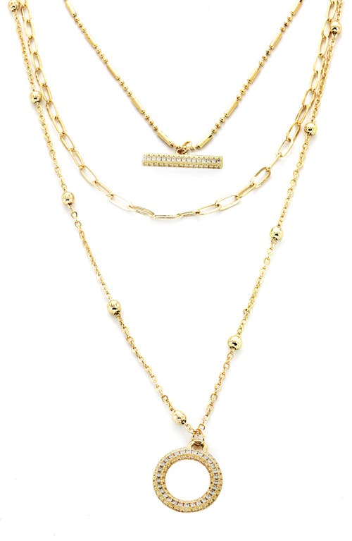 Panacea Layered Pendant Necklace In Gold