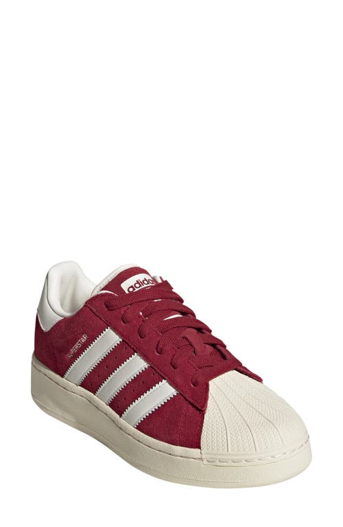 Adidas Originals Adidas Superstar Xlg Lifestyle Sneaker In Burgundy/cream/white