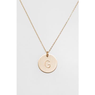 Nashelle 14K-Gold Fill Initial Disc Necklace