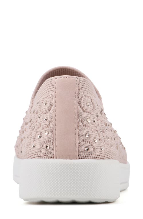 White Mountain Footwear Unit Knit Slip-on Sneaker In Mauve/fabric