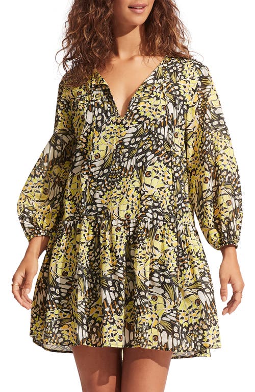 Seafolly Take Flight Cover-Up Dress in Wild Lime