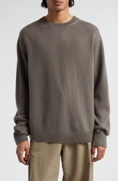 Gender Inclusive Simple Cashmere Sweater in Driftwood