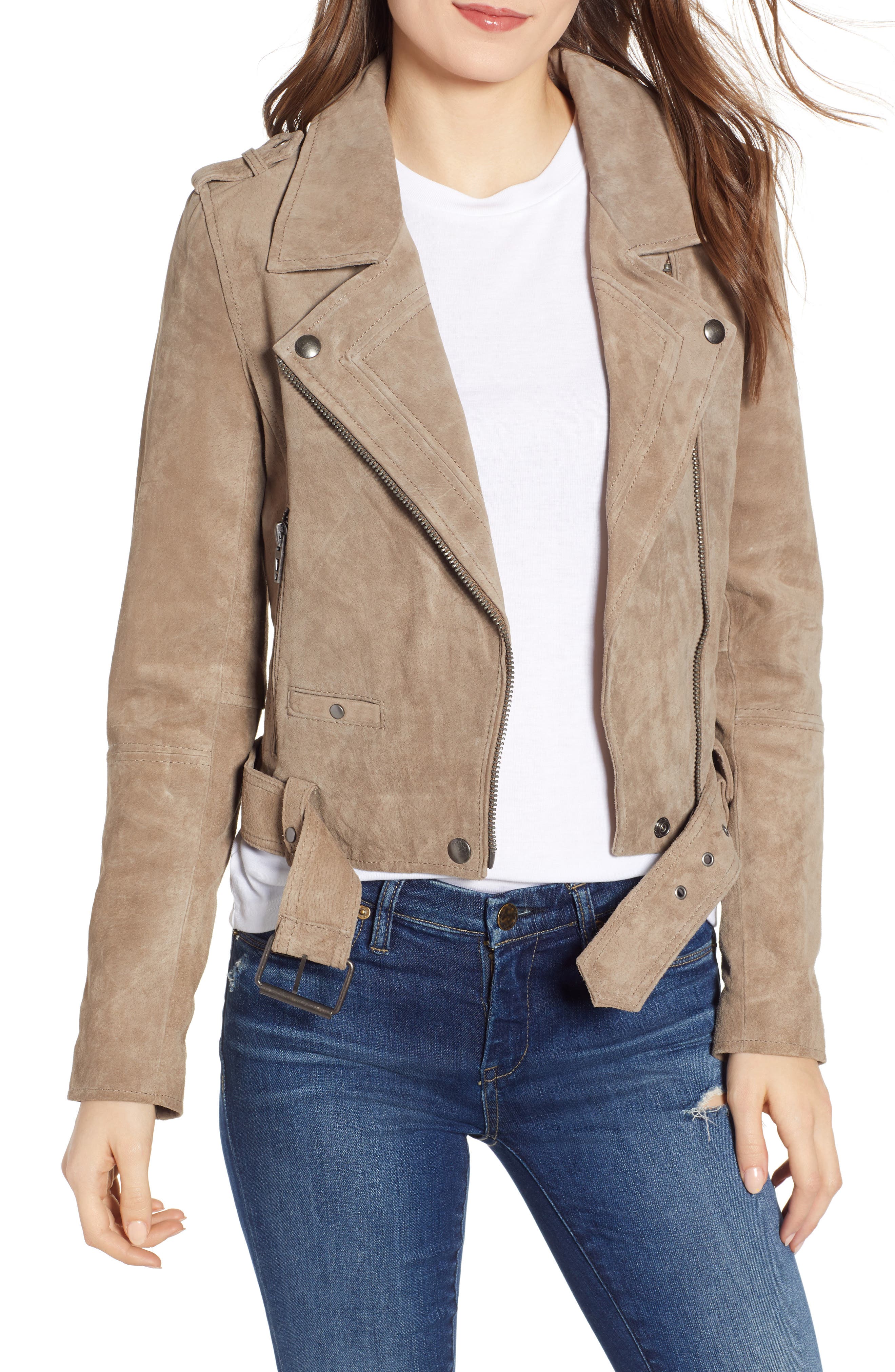 BLANKNYC Morning Suede Moto Jacket Nordstrom