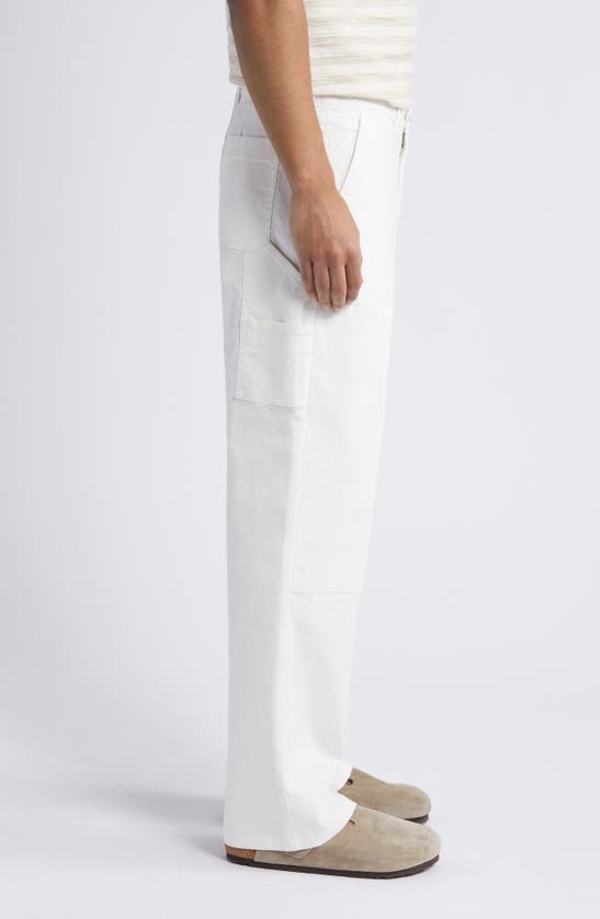 Shop Treasure & Bond Workwear Pants In Ivory Egret