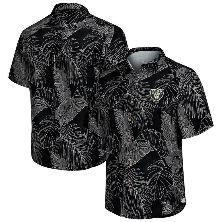 Shop Tommy Bahama Black Las Vegas Raiders Sport Vine Line Button-down Shirt