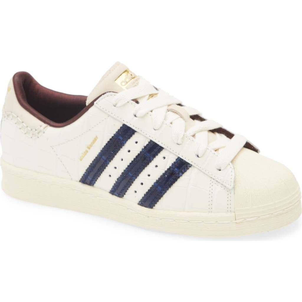 ADIDAS X WALES BONNER x Wales Bonner Gender Inclusive Superstar Sneaker in Wonder White/navy/night Red