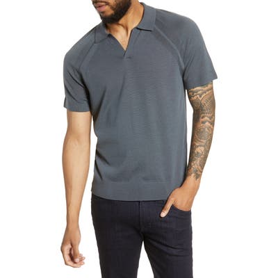 Club Monaco Johnny Collar Merino Wool Polo, Grey
