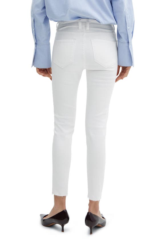 Shop Mango Crop Skinny Jeans In White